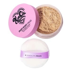 KimChi Puff Puff Pass Peachy Loose Setting Powder Rice Powder Beauty Face Puff